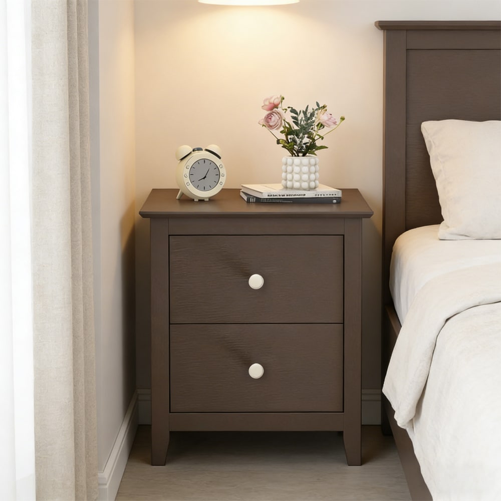 Modern Nightstand With 2 Drawers For Bedroom And Living Room_voghion.com